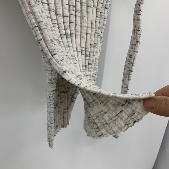 TOPSHOP Grey Knitted Marl Funnel Mock Neck Top New Rib Sweater Pullover 8605 - Picture 10 of 12